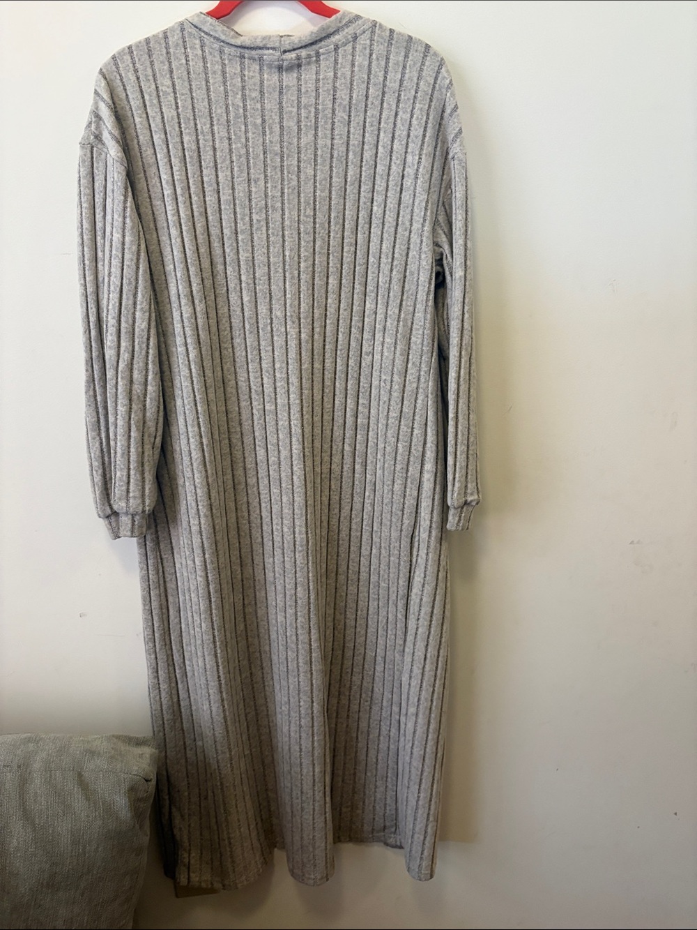 SHEIN Beige Striped Maxi Dress and Duster Cardigan Set - Picture 7 of 9